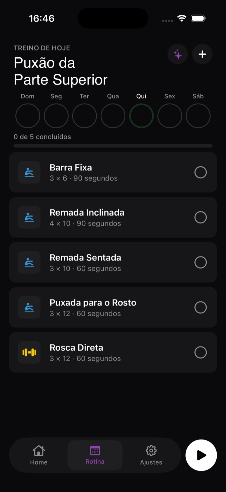 Sua semana, planejada
